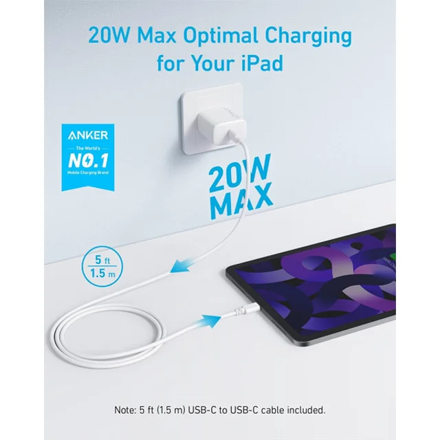 شارژر دیواری 20 وات انکر مدل Select Charger A2347 101954439