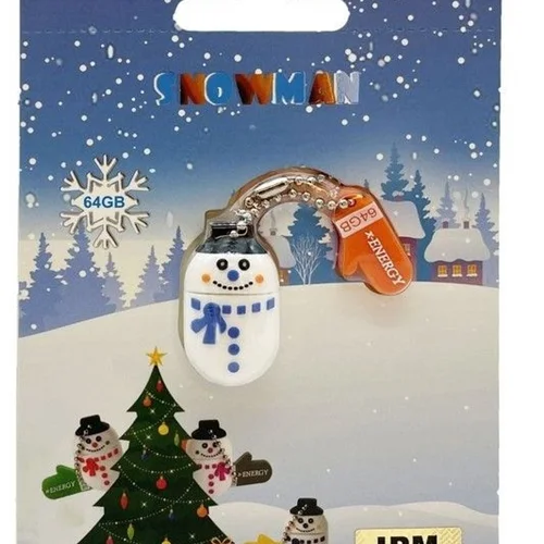 فلش مموری ایکس-انرژی مدل SNOWMAN USB3.0 با ظرفیت 64 گیگابایت عروسکی