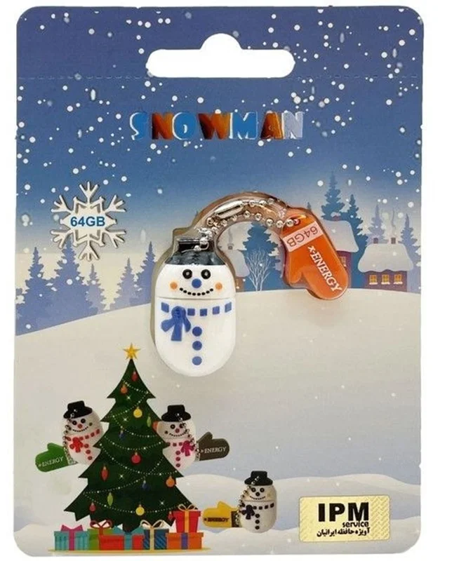 فلش مموری ایکس-انرژی مدل SNOWMAN USB3.0 با ظرفیت 64 گیگابایت عروسکی