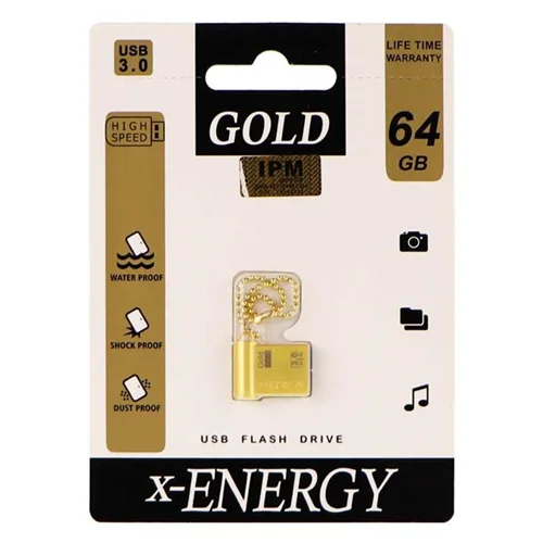 فلش مموری ایکس انرژی Golden Gem 64 GB USB 3.0