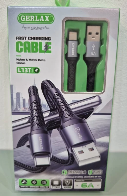 کابل Gerlax مدل L13T تایپ سی