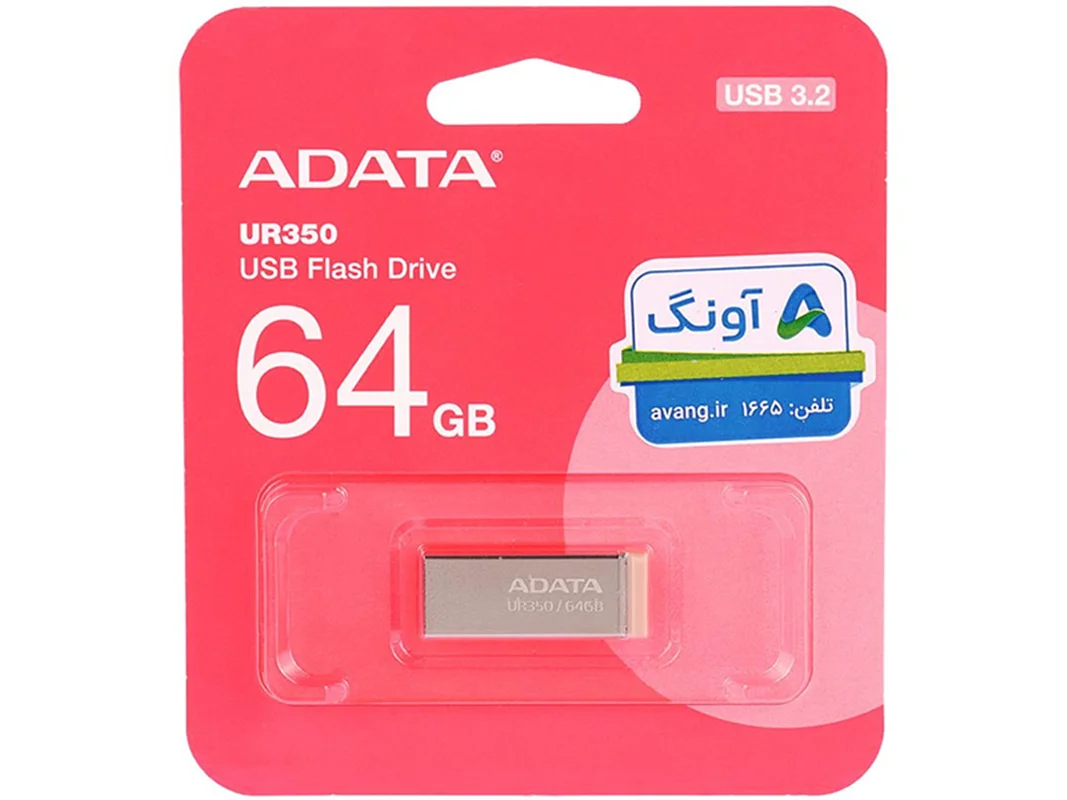 فلش ای دیتا مدل ADATA UR350 ظرفیت 64 گیگابایت